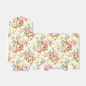 Romantisch Roze Engels Rozen op Bord Geel Bedankdoosjes (Uitgevouwen)