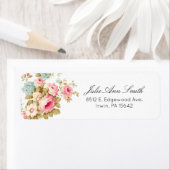 Romantisch Roze Engels Rozen op Bord Geel Etiket (Insitu)