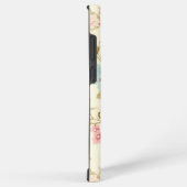 Romantisch Roze Engels Rozen op geel w / Monogram Samsung Galaxy Hoesje (Rechterkant)