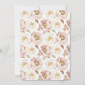 Romantisch Roze Goud Bloemen Huwelijk Kaart (Achterkant)