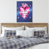 Romantisch Roze Hart Liefde Kunst Print (Insitu (Slaapkamer))