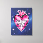 Romantisch Roze Hart Liefde Kunst Print (Voorkant)