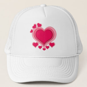 Romantisch Roze Hart Valentijnsdag Trucker Pet
