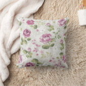 Romantisch roze kussen met bloemenprint (Deken)