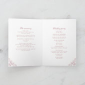 Romantisch Roze Lijst Elegant Script Wedding Programma (Binnen)