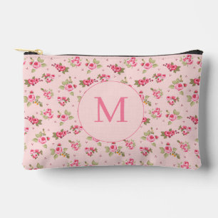 Romantisch Roze Roos Bloemen Monogram Etui