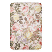 Romantisch roze  roos bloempatroon badmat (Voorkant Verticaal)