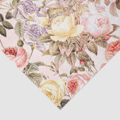 Romantisch roze roos bloempatroon tissuepapier (Detail)