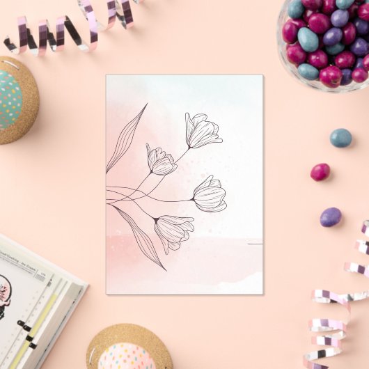 Romantisch Roze Waterverf Bloemen Acryl Elegant Acryl Uitnodigingen (Insitu (Viering))