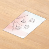 Romantisch Roze Waterverf Bloemen Acryl Elegant Acryl Uitnodigingen (Laagn)