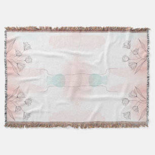 Romantisch Roze Waterverf Bloemen Dopp Kit – Elega Deken