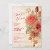 Romantisch Rozen Baby shower Kaart (Voorkant)