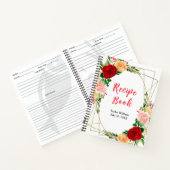 Romantisch Rozen Bloem Receptenboek Notitieboek (Binnen)