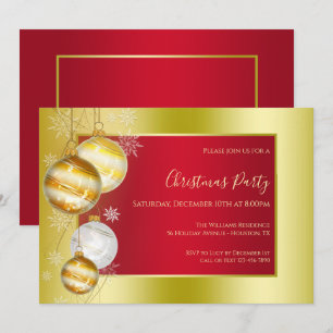 Romantisch Ruby & Gold Feestelijk Kerstfeest Kaart