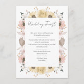 Romantisch Rustiek Bloemen Trouwtafel Nummer Menu (Voorkant)