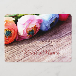 Romantisch rustiek land ranunculus krans kaart