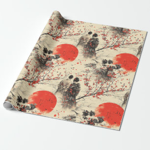 Romantisch Sakura Kimono Koppelpatroon (3) Cadeaupapier