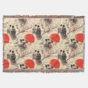 Romantisch Sakura Kimono Koppelpatroon (3) Deken