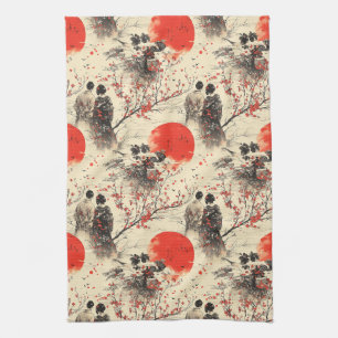 Romantisch Sakura Kimono Koppelpatroon (3) Theedoek