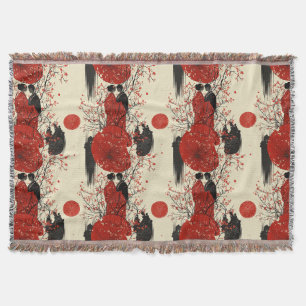 Romantisch Sakura Kimono Koppelpatroon (4) Deken
