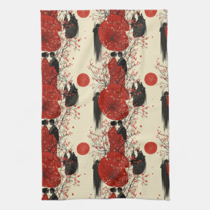 Romantisch Sakura Kimono Koppelpatroon (4) Theedoek