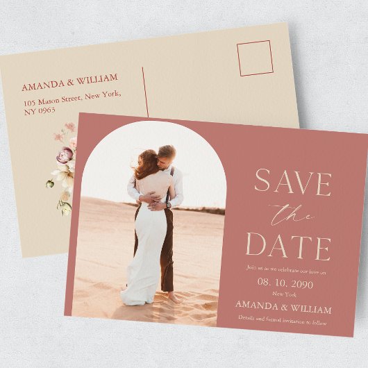 Romantisch Save the Date Announcement Briefkaart