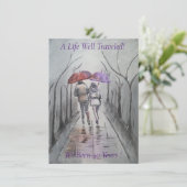 Romantisch schilderij 40e bruiloft Jubileum Kaart (Staand voorkant)