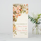 romantisch schilderij van het rozen trouwprogramm programma (Staand voorkant)