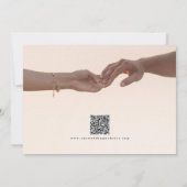 Romantisch schuingeschreven kalligrafie Voeg foto Save The Date (Achterkant)