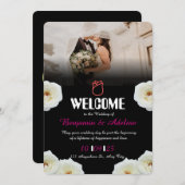 Romantisch script bruiloft uitnodiging (Voorkant / Achterkant)