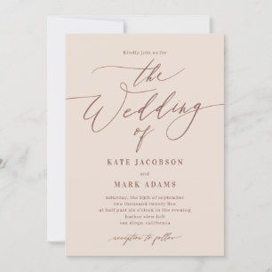 Romantisch script EDITABLE COLOR Wedding Invitatio Bedankkaart