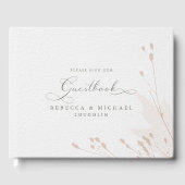 Romantisch Script Foto Blush Waterverf bruiloft Gastenboek (Voorkant)
