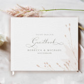 Romantisch Script Foto Blush Waterverf bruiloft Gastenboek