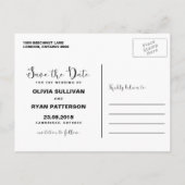 Romantisch script | Foto Save the Date Briefkaart (Achterkant)