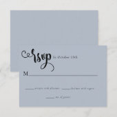 Romantisch script | Kalligrafie bruiloft RSVP Kaartje (Voorkant / Achterkant)