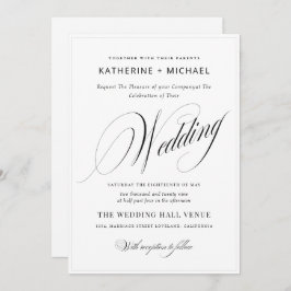 Romantisch Script Kalligrafie Eenvoudige & Chic br Kaart