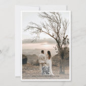 Romantisch Script Kalligrafie Voeg foto toe Huweli Save The Date (Achterkant)