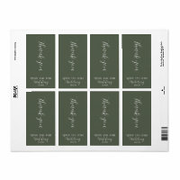 Romantisch script sagegroene dankjewel huwelijksca