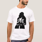 Romantisch Silhouet Love Design T-shirt (Voorkant)