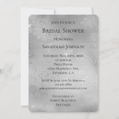 Romantisch Silver Floral Lace Vrijgezellenfeest Kaart (Voorkant)