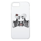 Romantisch Skeleton Paar – Gotisch met harthanden Case-Mate iPhone Case (Achterkant)