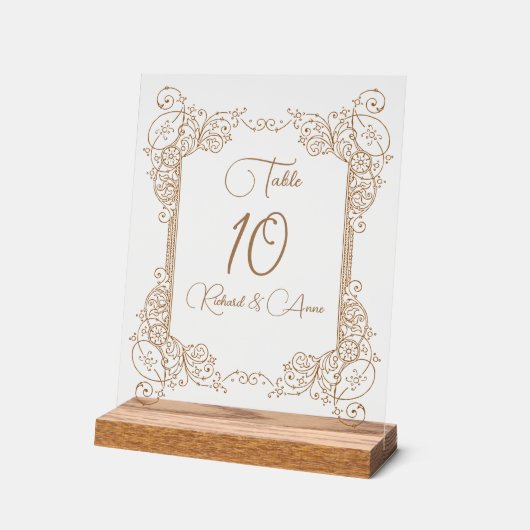  romantisch steampunk sprookje tafelnummer acryl bord (Hoek)