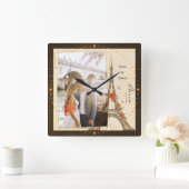 Romantisch stel knuffelt bij de Eiffeltoren Vierkante Klok (Huis)