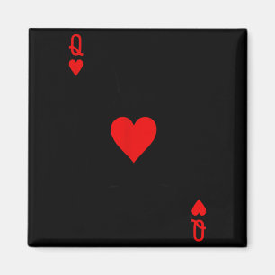 Romantisch stel kust Queen of Hearts Ker speelkaar Magneet