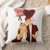 Romantisch Stel Liefdeskussen Kussen (Deken)