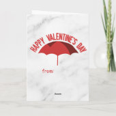 Romantisch Stel Onder Paraplu Kaart (Achterkant)