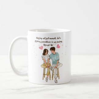 Romantisch stel samen - minimalistische retro koffiemok