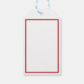 Romantisch Stel Silhouet Rode Harten Persoonlijk Cadeaulabel (Achterkant)