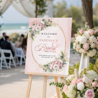 Romantisch Stof Pink Bloemachtig Bruidsfeest Welko