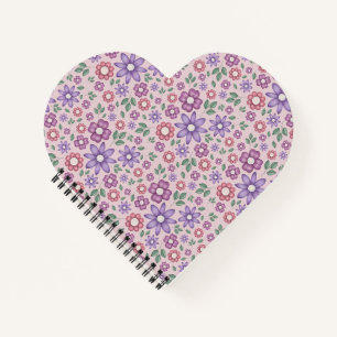 romantisch stoffig roze pastel bloempatroon notitieboek